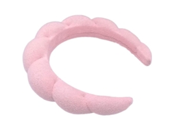 Cinta de Cabeça Spa Rosa Limpeza Facial Maquiagem