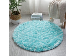 Tapete De Pele Falsa Macio Tapete Gradiente Decorativo Para Quarto Sala De Estar Sala De Jantar 40x60cm,azul Quadrado