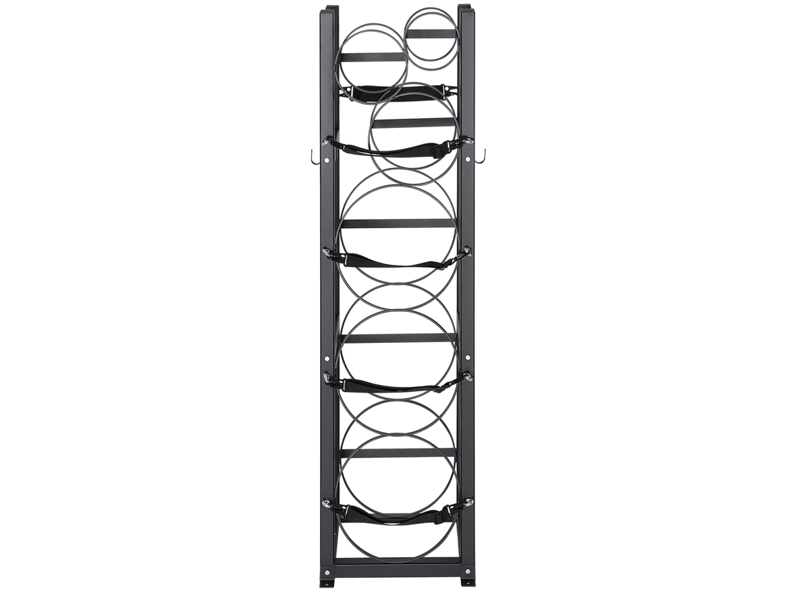 Suporte para Botijas de Gás com Capacidade 3x13,6 Kg e 3 Outros Suportes Pequenos Cilindros Refrigerante 32,5x33x119,7 Cm, Prateleira Armazenamento