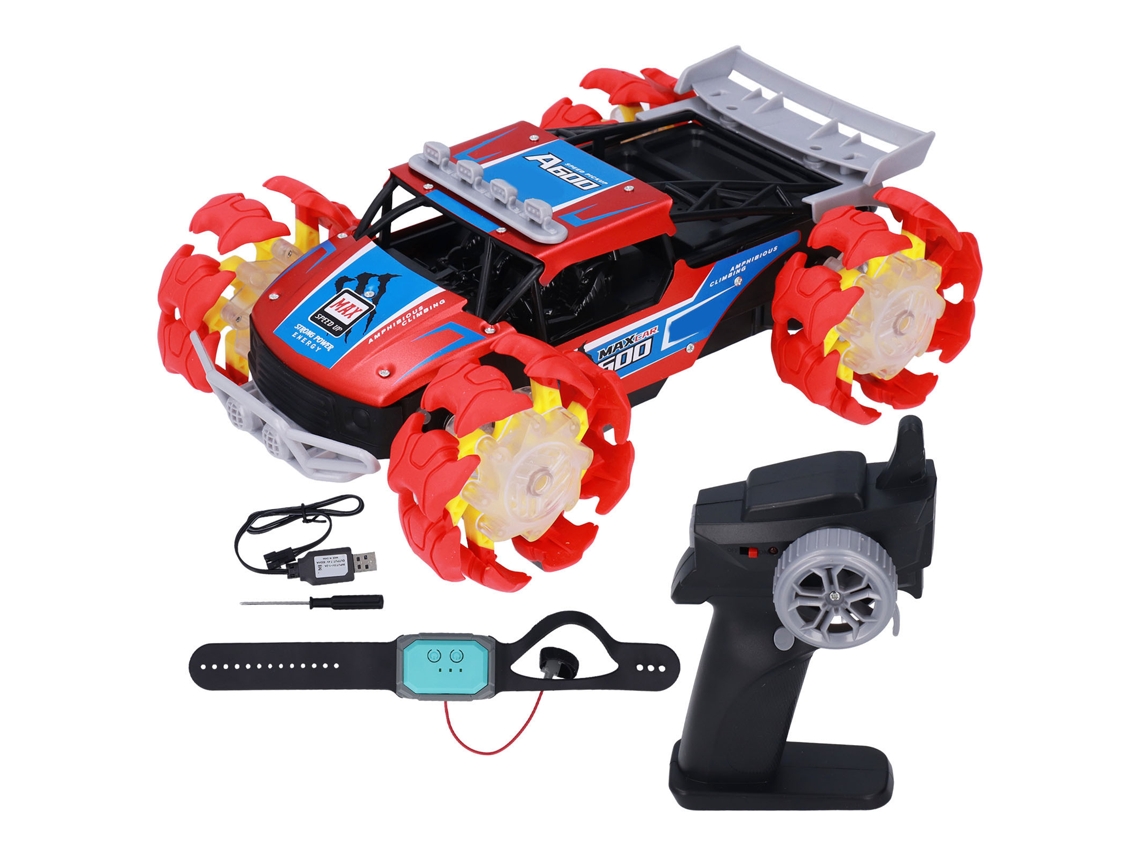 Carro De Controle Remoto 1:12 Rc Crawler Off Road 2.4ghz 4wd Alta Velocidade Vermelho