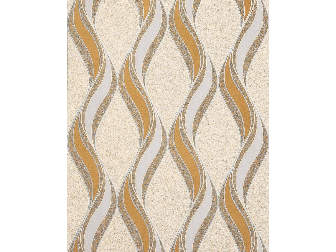 1025-11 Papel de Parede com Um Ornamento Gráfico Bege EDEM
