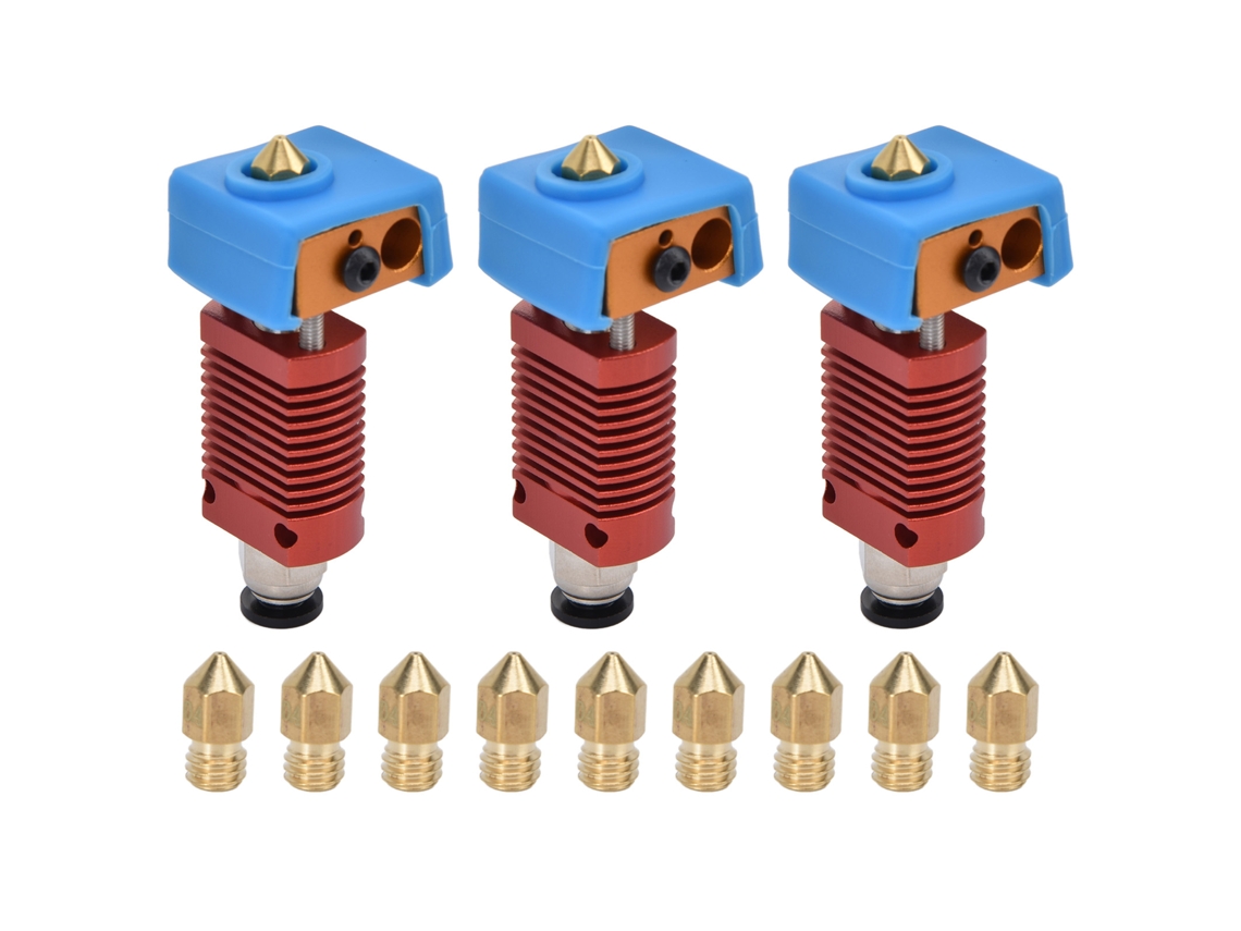 Kit De Bocal Quente Do Extruder De Liga De Alumínio E Latão Peças De Impressora 3d Para Ender 3 Pro