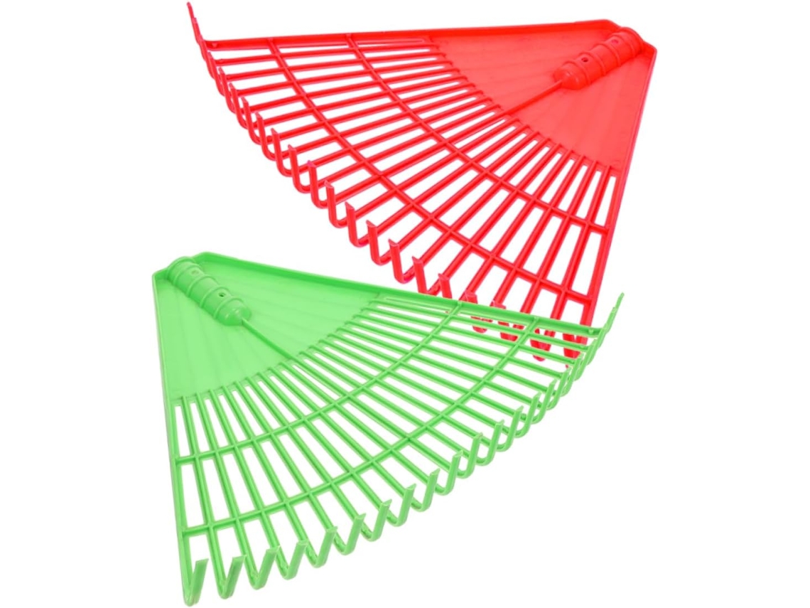 Ancinho De Folhas Resistente De 2 Peças Em Pp Para Jardim E Folhas.