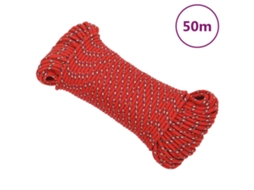 Vidaxl Corda De Barco 5 Mm 50 M Polipropileno Vermelho
