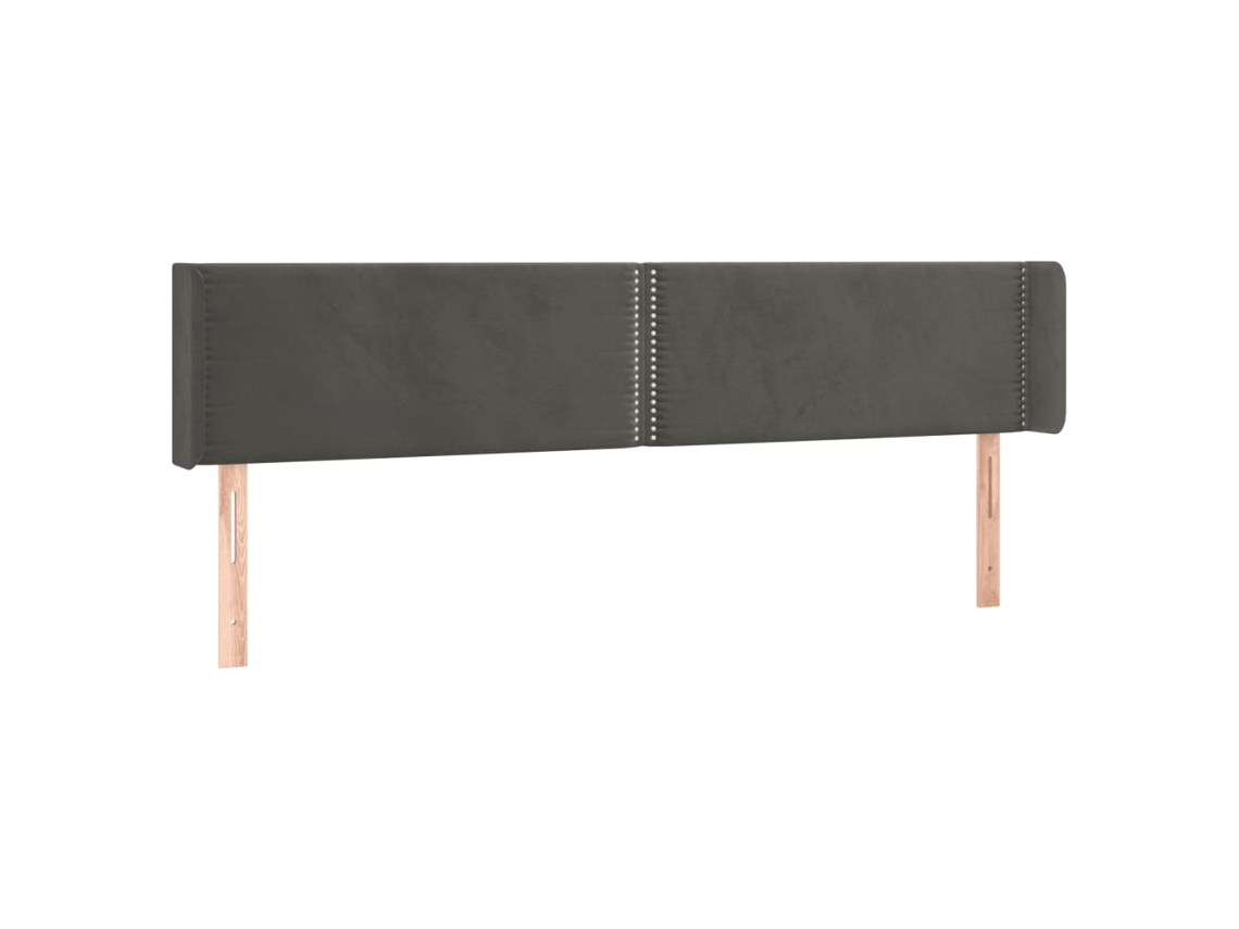 Headboard, Headboards Vidaxl Cinzeto Veludo (163 X 16 X 78/88 Cm)