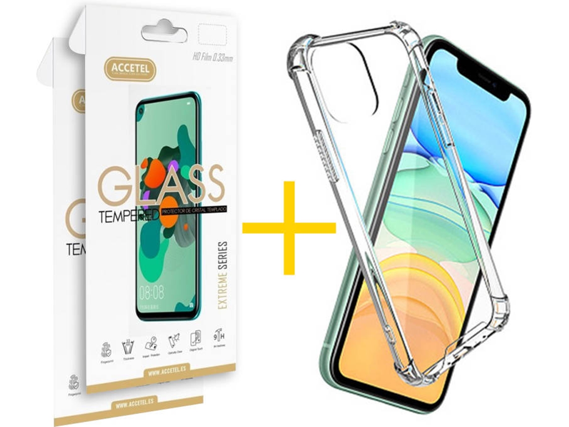 Kit Capa + Película 2 X iPhone 11 Pro Skyhe Gel Reforçado Transparente