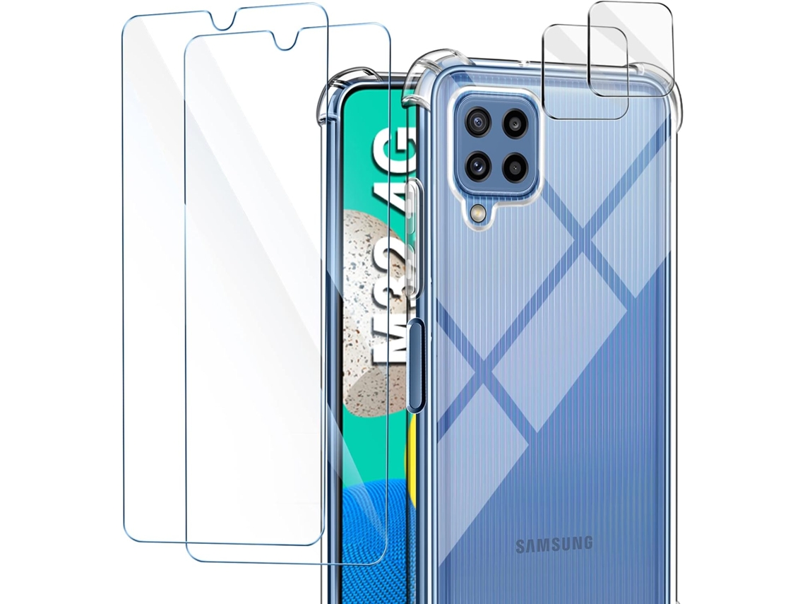 Conjunto de Lentes para Telefone Câmera para Samsung HONGWE. Textura Macia Anti-Choque Transparente (2un)