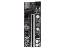 Kit Riser Pci-E de 6 Pinos HURRISE com Visor de Temperatura