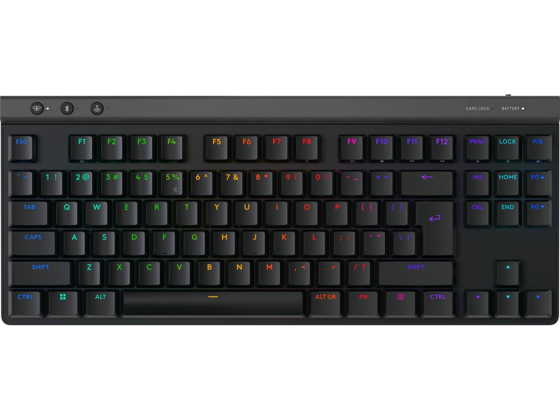 Teclado Mecânico LOGITECH G515 Lightspeed TKL RGB (Wireless/Bluetooth - Inglês  - Preto)