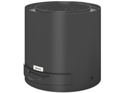 Braseiro Exterior Redondo Ø45x42 Cm De Aço De Jardim Com Bandeja Para Cinzas E Atizador Protetor De Faíscas Preto