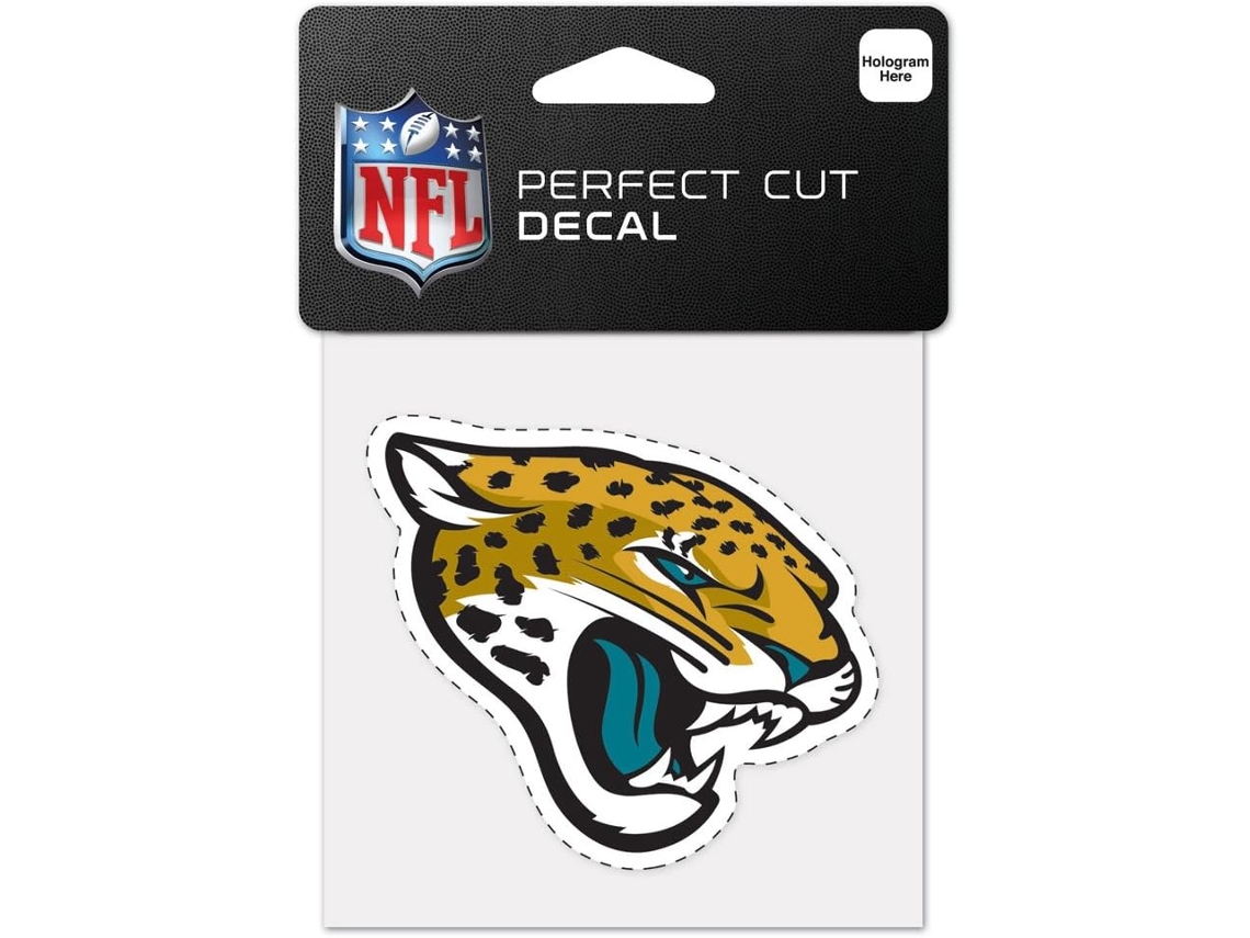 Autocolante Wincraft Nfl Jacksonville Jaguars 63049013, 4 X 4 polegadas, Preto