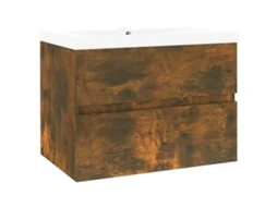 Sink Cabinet With Basin, Sink Cabinets With Basins Vidaxl Marrom Madeira Processada (60 X 38.5 X 45 Cm)