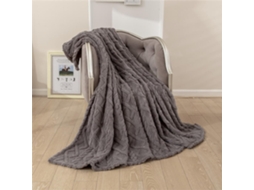 Manta de Lã Jacquard Fansu Cor Sólida Fofa Quente Macia e Grossa para Cama Sofá Todas as Estações 180x200cm, M