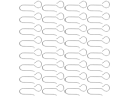 Conjunto De 200 Ganchos Cortina Em Aço Galvanizado, Design