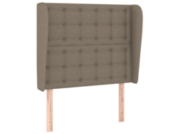 Cabeceira de Cama com Abas Tecido Cinza Acastanhado MAISON EXCLUSIVE (83x23x118 cm)