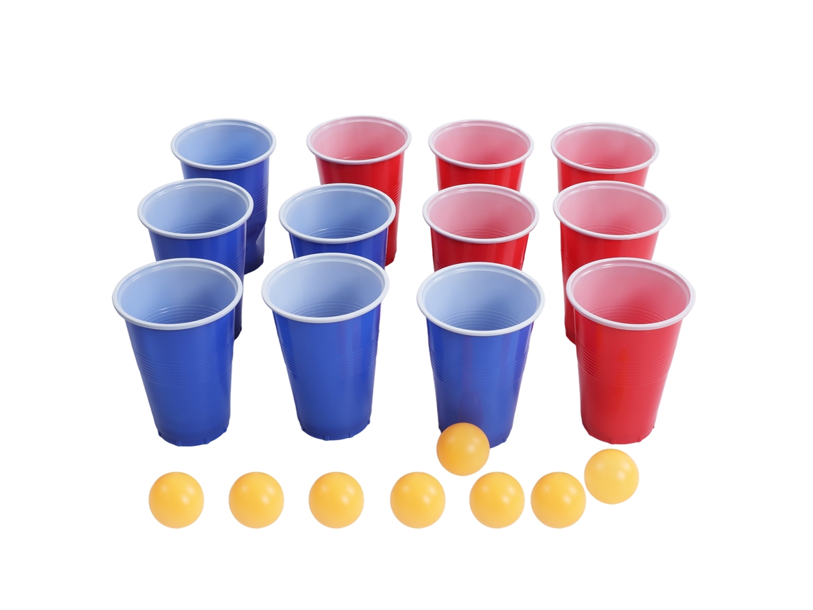 Rebe-conjunto De Juego De Beer Pong Com 12 Copos E 8 Bolas Para Festas E Celebrações