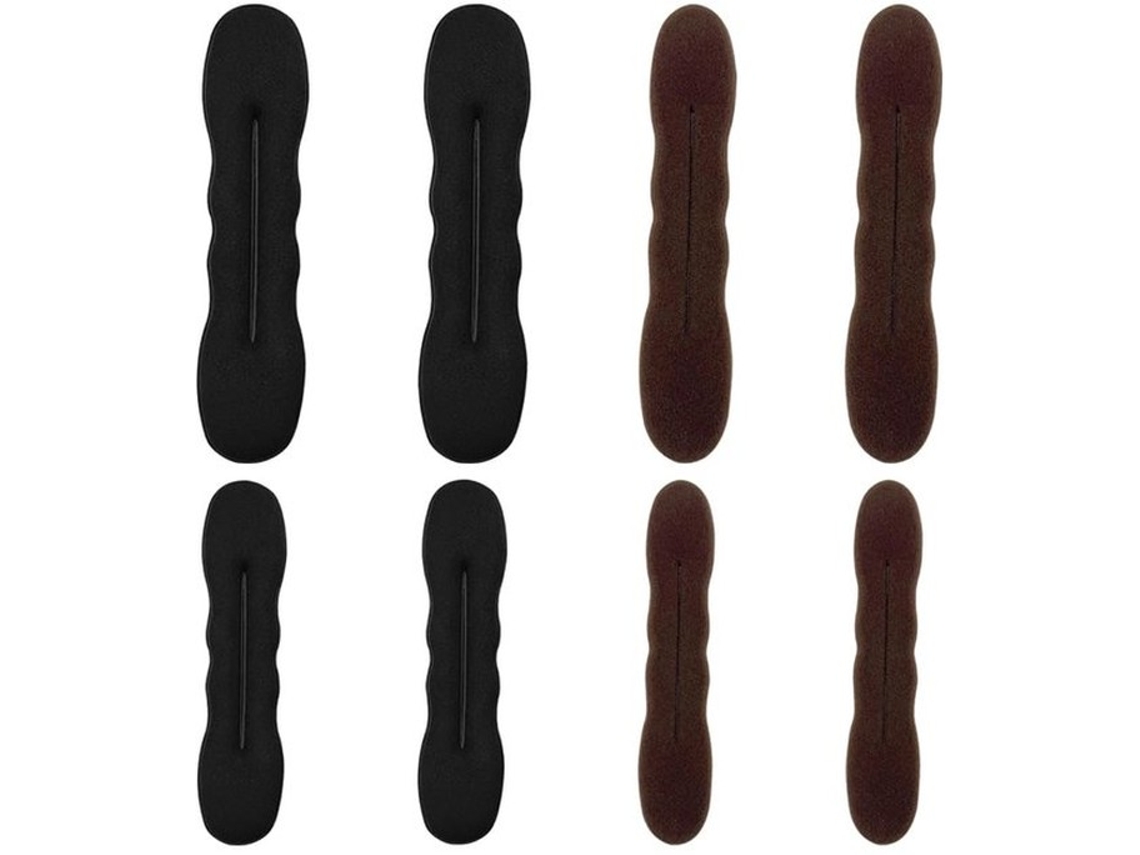 Conjunto De Ferramentas Para Fazer Pentes - 8 Unidades - Spons E Fio - 2 Tamanhos - Preto/café - Ferramenta Perfeita Para Penteados - Pente De Cores