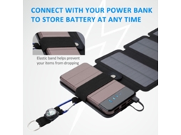 Painel Solar Portátil Dobrável 5v 1a com Bússola