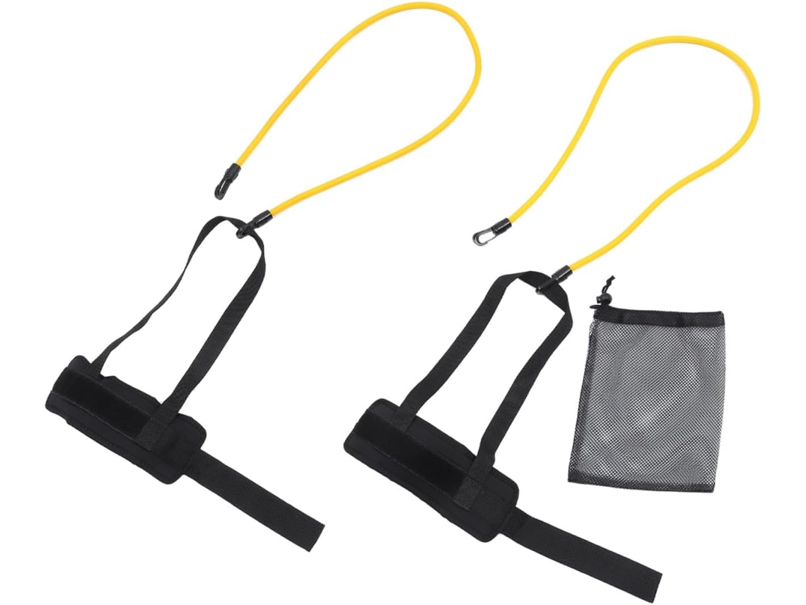 Conjunto De Cinto Treinamento Natação Ajustável Topbathy Com Bolsa Malha Para Resistência Na Estacionária