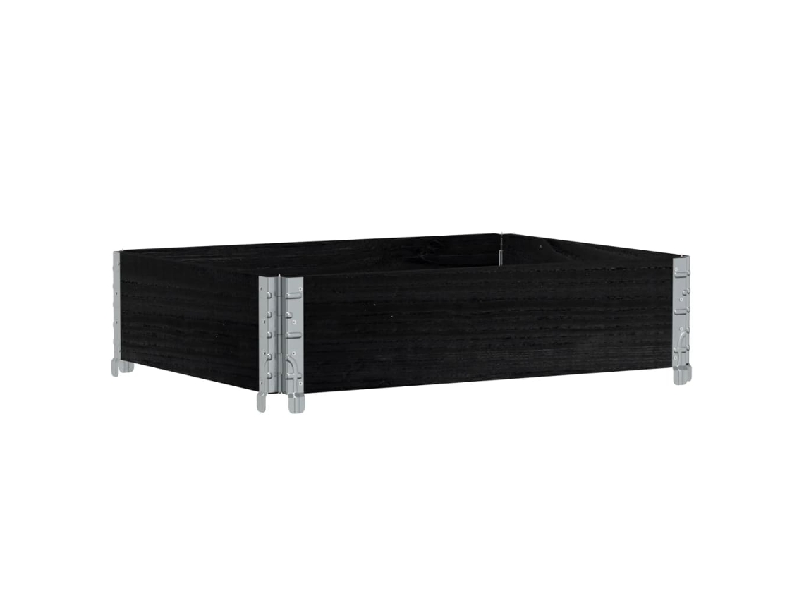 Garden Planter, Garden Planters Vidaxl Preto Madeira De Pinho (80 X 60 X 21.5 Cm)