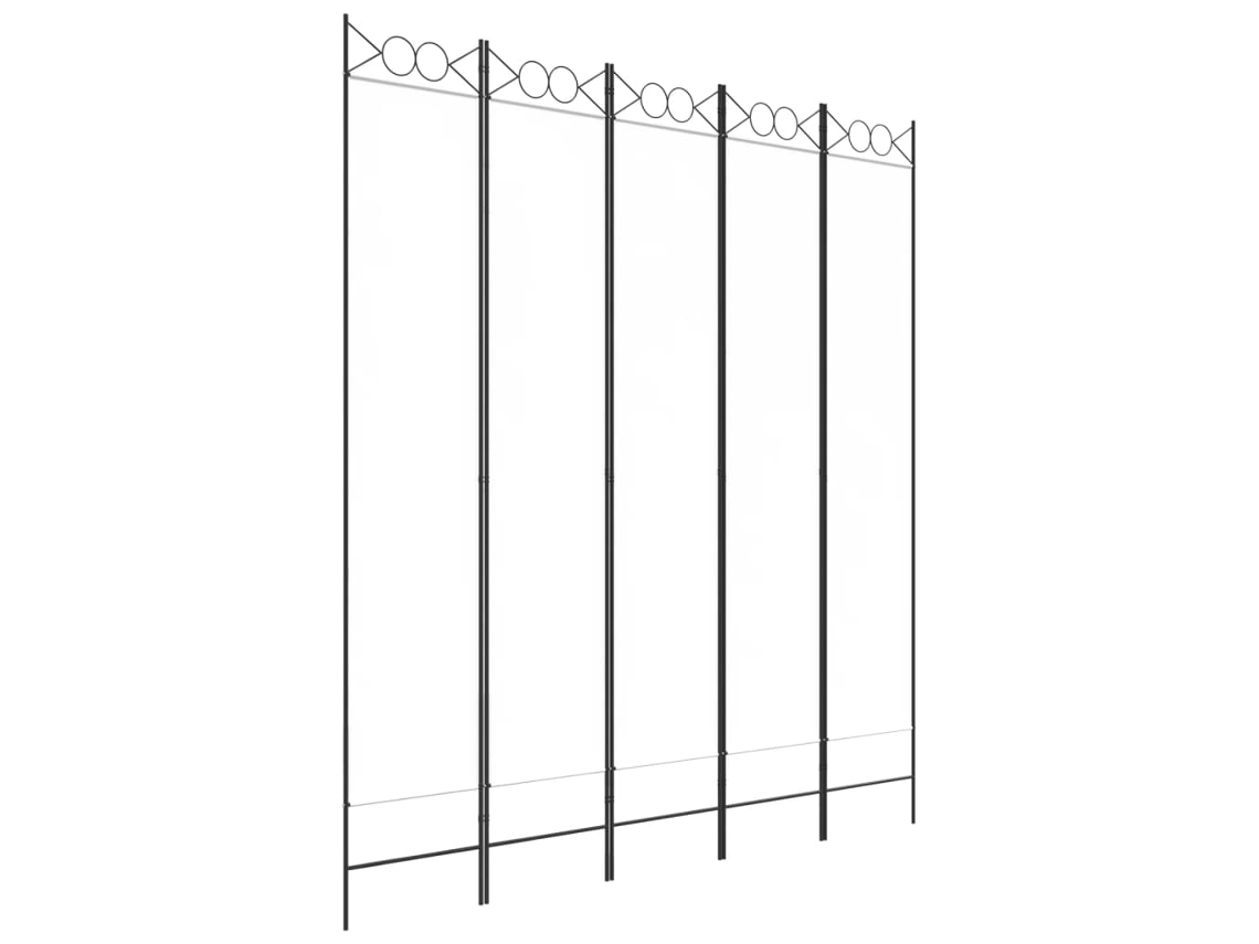 Biombo VIDAXL Branco Tecido (200x220 cm)