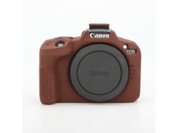 Capa Silicone HEXINYIGJLY para Canon R50leve Antirriscos, Acesso Total Tripé Marrom