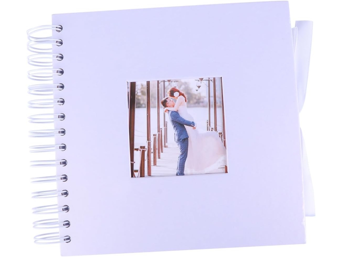 Álbum Fotos 8 Laços Família Colecionador Imagens Papel Branco Fita GOKOCO
