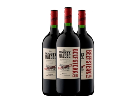 Vinho BEEFSTEAK CLUB Beef & Liberty Mighty Malbec Mendoza Garrafa Magnum (1.5 L - 3 Unidades)