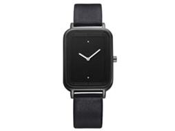 Relógio analógico elegante para negócios com pulseira de couro PU, relógio de quartzo para homens.