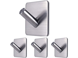 2026-gancho Adhesivo Resistente Acero Inoxidable Impermeable, 10 Piezas, Para Baño Cocina, Toallas, Abrigos, Sombreros