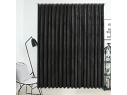 Vidaxl Cortina Blackout Com Ganchos 290x245 Cm Veludo Antracite
