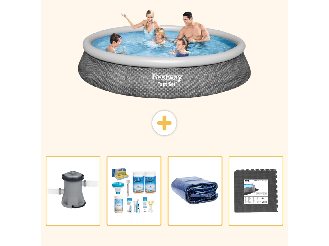 Bestway Piscina Bestway Fast Set Redonda - 396x84 Cm - 5-peças S233