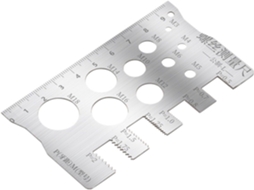 Calibre De Rosca Em Aço Inoxidável 304, Ferramenta De Medição Passo Métrico Para Parafusos M3 Com Escala 10cm Inspeção