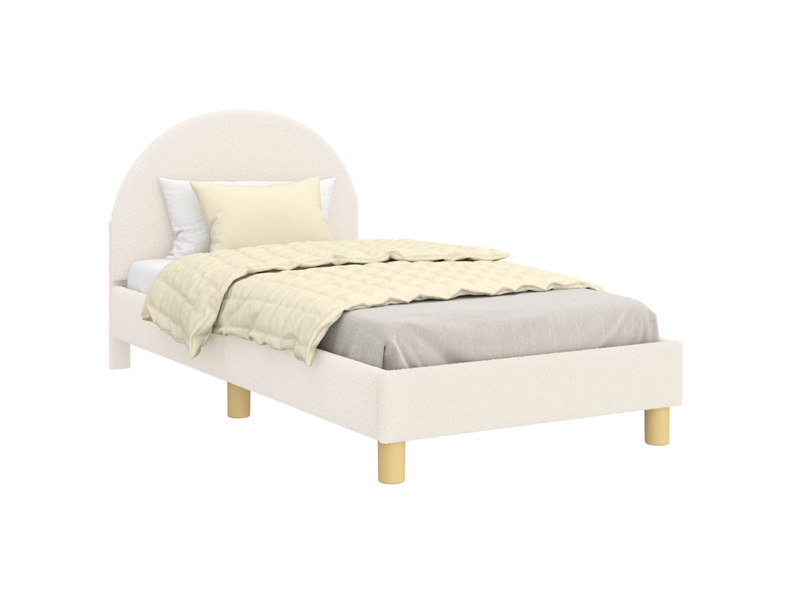 Estrutura de Cama Infantil com Cabeceira Creme 80x160 cm MAISON EXCLUSIVE