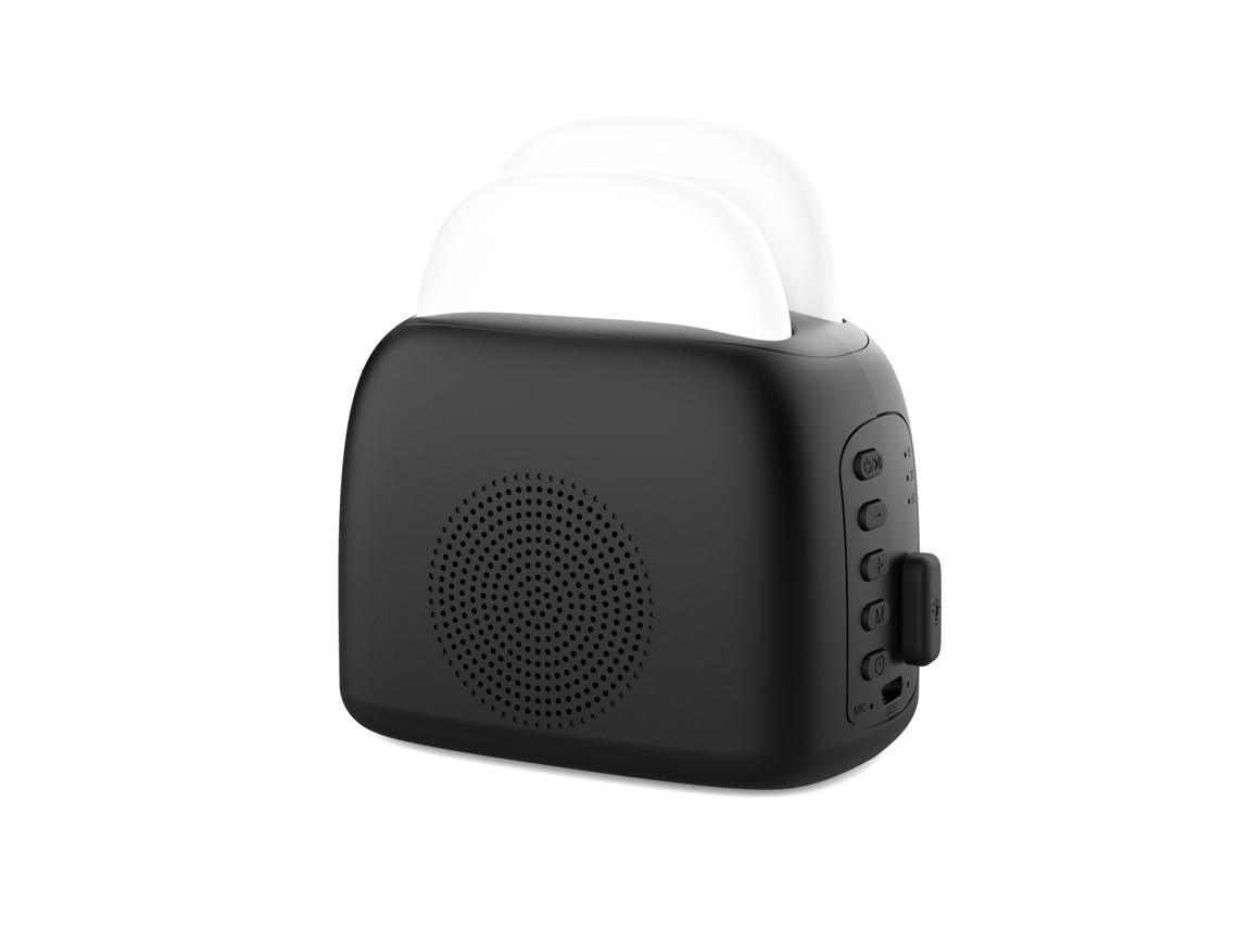 Coluna Bluetooth Multifuncional Com Carregador Sem Fios, Branco Elysve