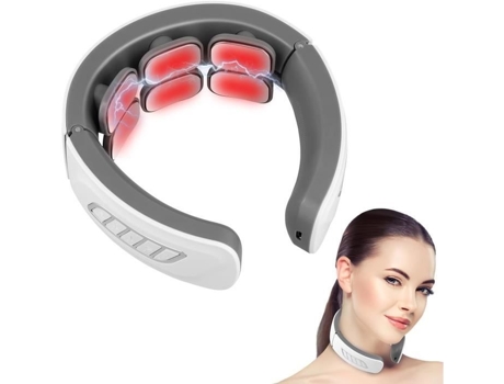 Massageador cervical, massageador elétrico de pescoço, massageador cervical e de pescoço portátil, 6 modos, 9 intensidades, massageador cervical e 1001 baterias