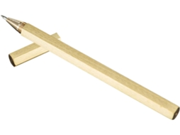 Elegante Caneta Gel Hexagonal De Cobre, Esferográfica Metal Durável