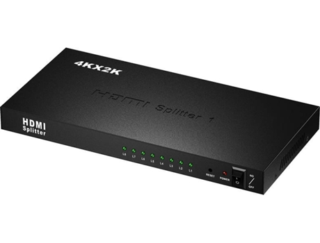 Conversor HOWEI HDMI Splitter 1 to 8 HD (Preto)