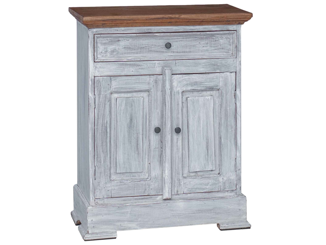 Conjunto 1 Armário De Arrumação Vidaxl Branco Madeira De Mogno Maciça (63 X 30 X 79 Cm)