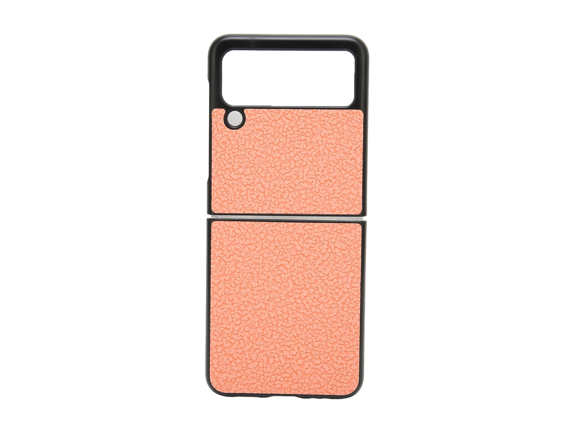 Aetheria capa Protetora de Couro Pu para Galaxy Z Flip 3 Resistente a Arranhões Rosa