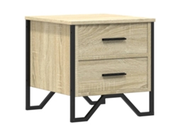 Bedside Cabinet, Bedside Cabinets Vidaxl Marrom Madeira Processada (n/a)