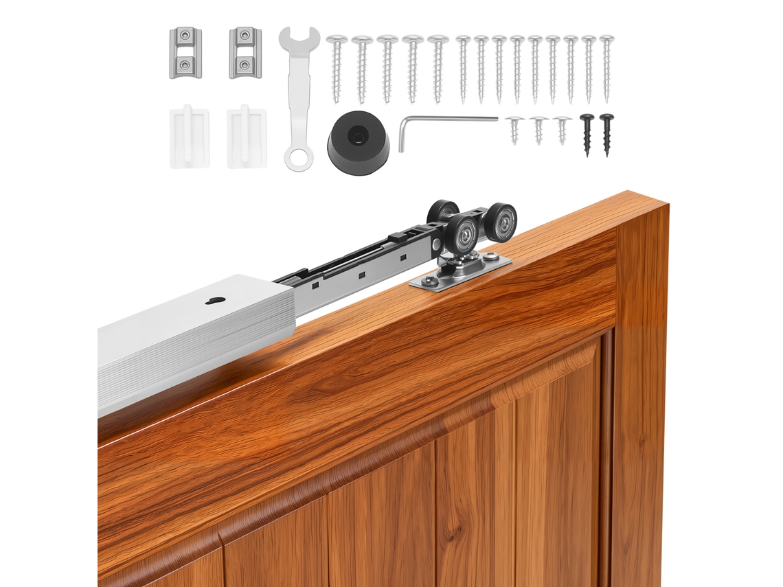 Kit de Ferragens para Porta de Correr Embutida com Fecho Suave, 1441 Mm para Porta Simples VEVOR (1441 mm)