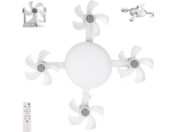 Ventilador De Teto Com Soquete E27, 2 Em 1, Lâmpada Led Rosca,