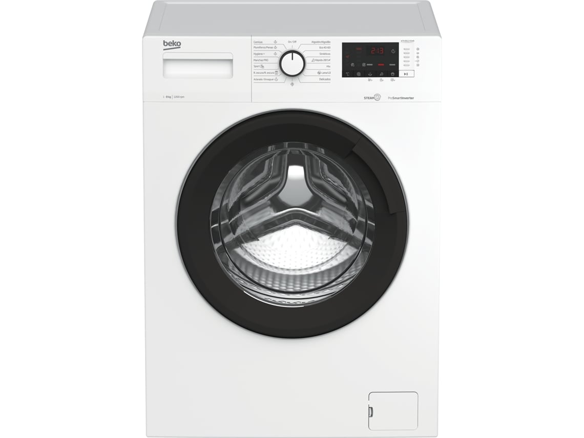 Máquina de Lavar Roupa BEKO SteamCure WTA 8612 XSWR (8 kg - 1200 rpm - Branco)