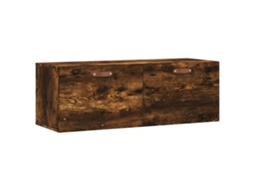 Armário de Parede Derivados Madeira Carvalho Fumado MAISON EXCLUSIVE (100x36,5x35 cm)