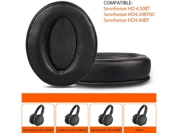 Lurelia Almofadas Auriculares Para Auscultadores Sennheiser Hd4.50bt, Hd4.50btnc E Hd4.40bt, Em Couro Proteico E Couro Sintético, Vermelho
