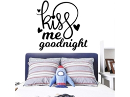 Parede de vinil boa noite decoração de casa pvc adesivos decoração salão de beleza quarto removível mural adesivos 39x63cm