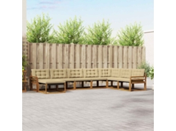 Vidaxl Conjunto De Sofás Para Exterior 8 Pcs Natural E Bege