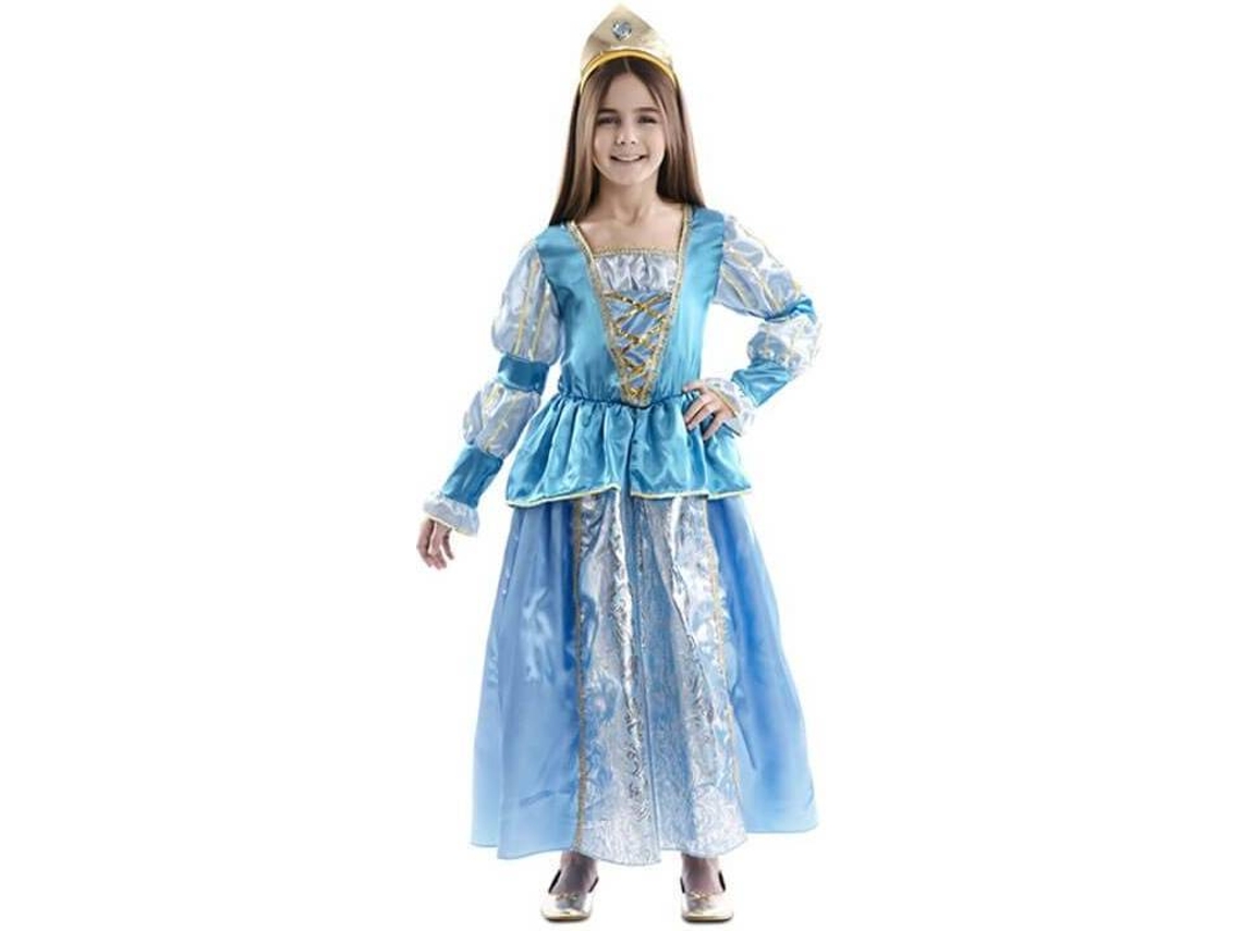 Fato de Menina DISFRAZZES Princesa Azul (Tam: 5 a 6 anos)