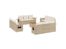 Garden Sofa Set, Garden Sofa Sets Vidaxl Bege Rattan / Vime (n/a)
